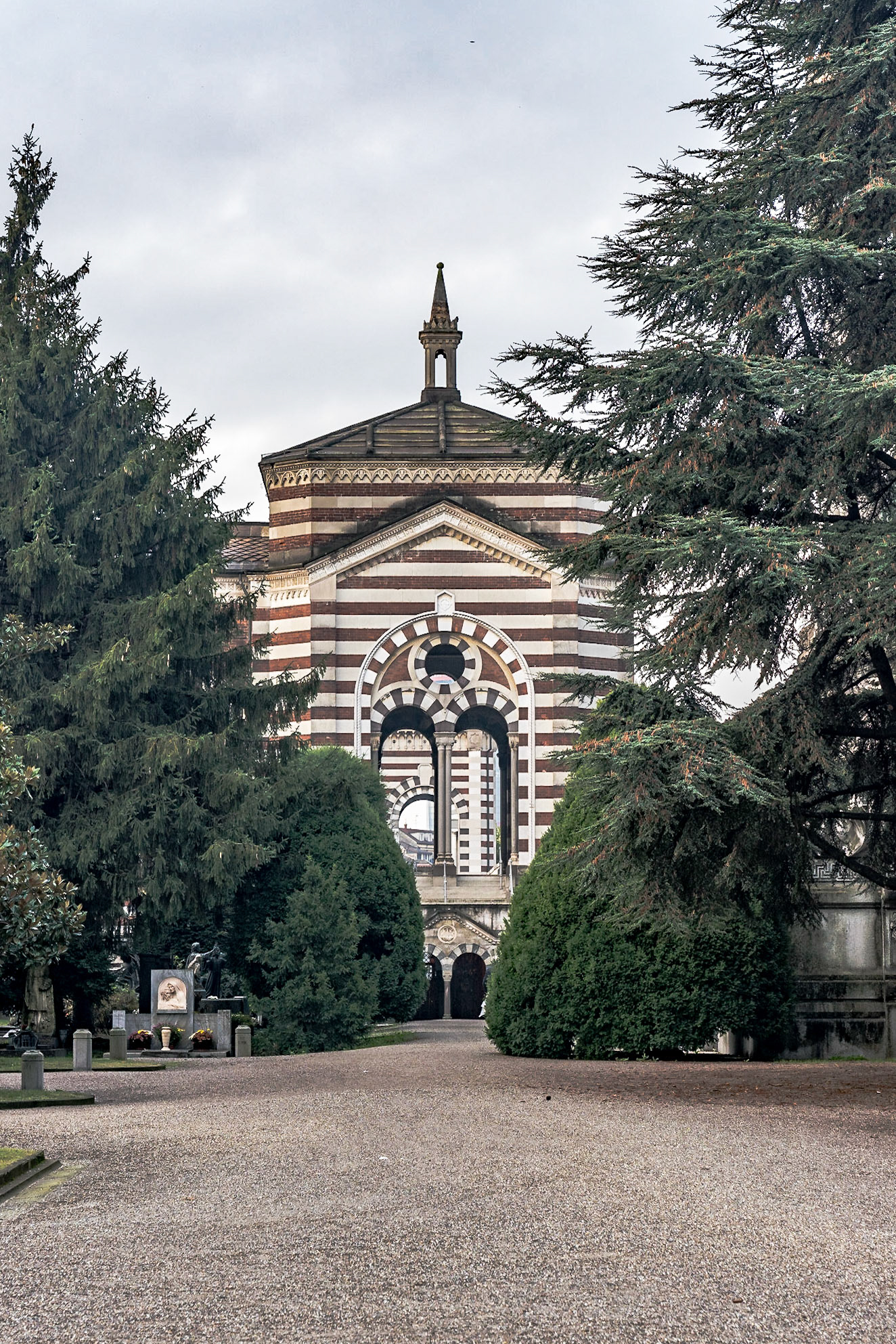 noted for the abundance of artistic tombs and monuments