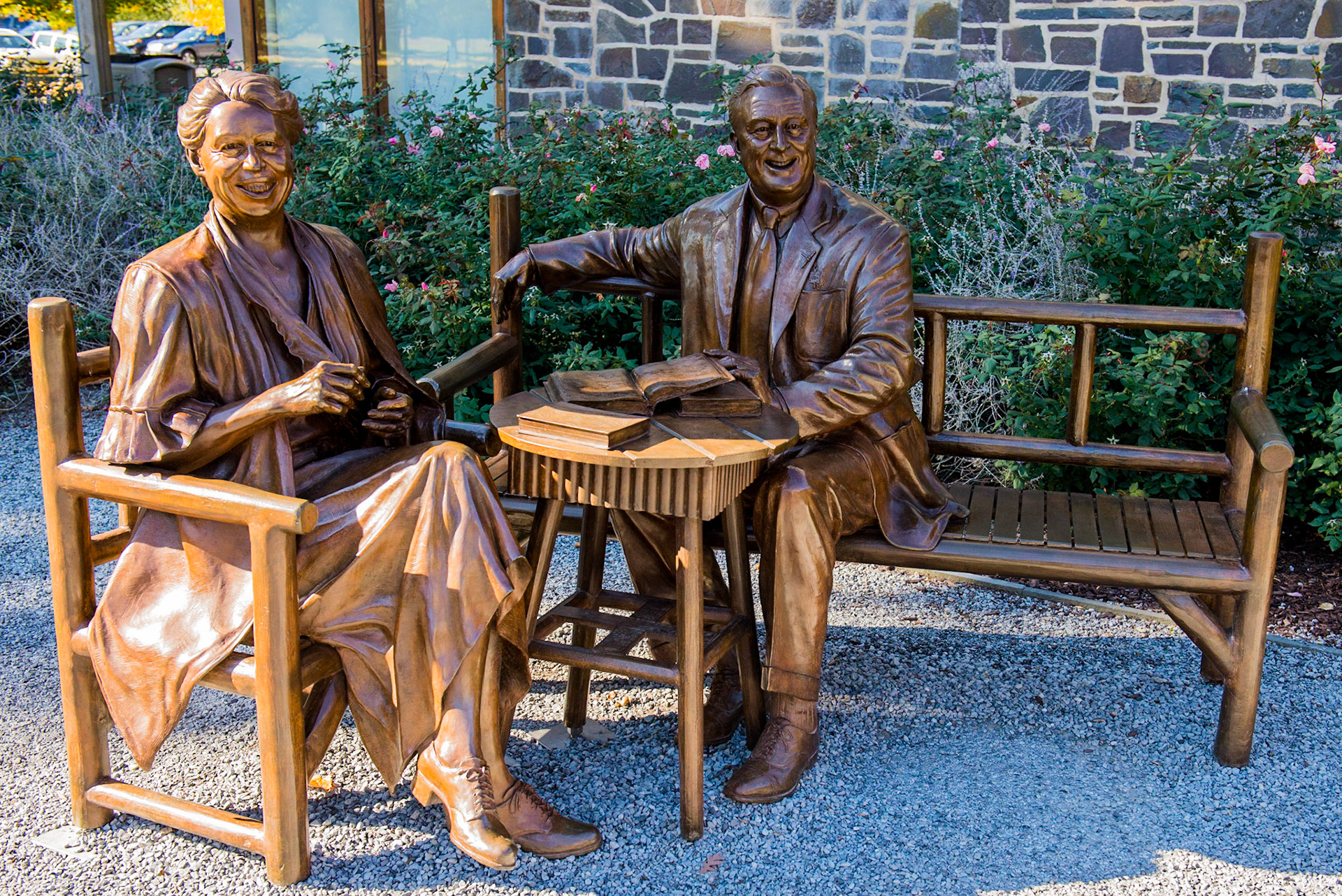 At FDR memorial and Home
