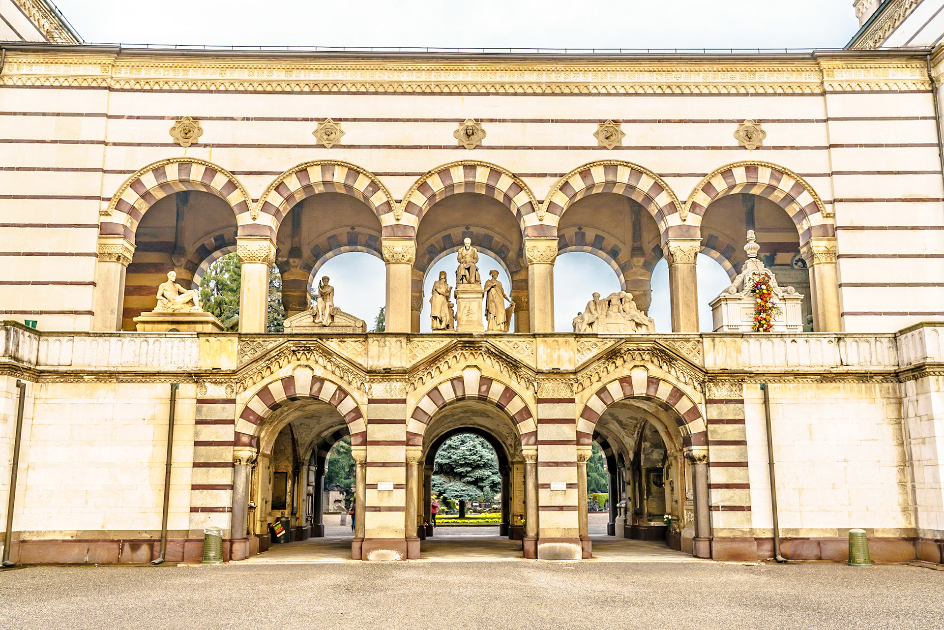 noted for the abundance of artistic tombs and monuments