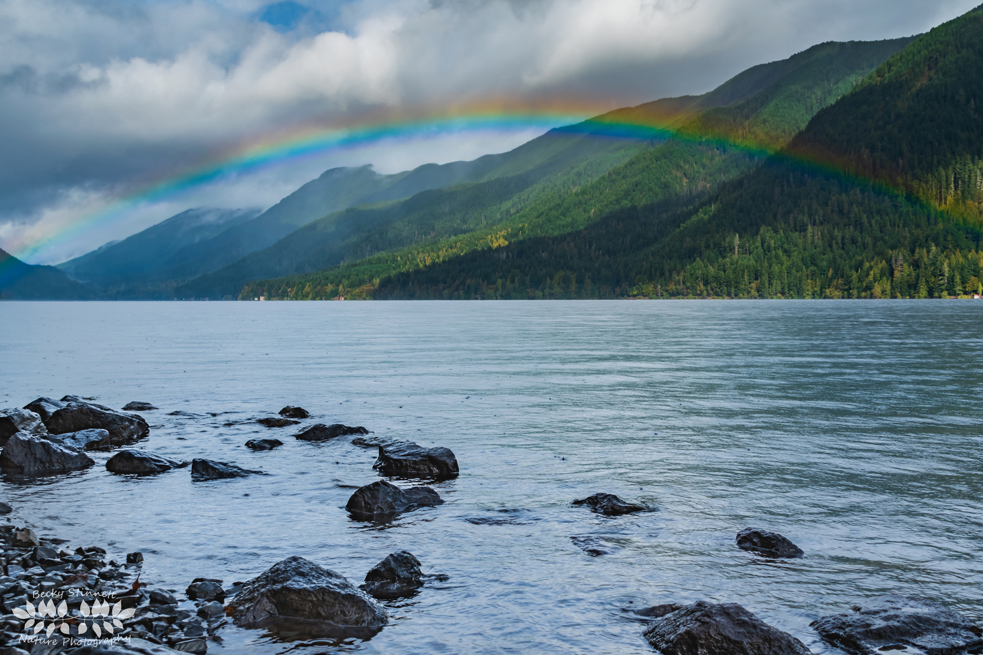 Rainbow Over Lake Crescent