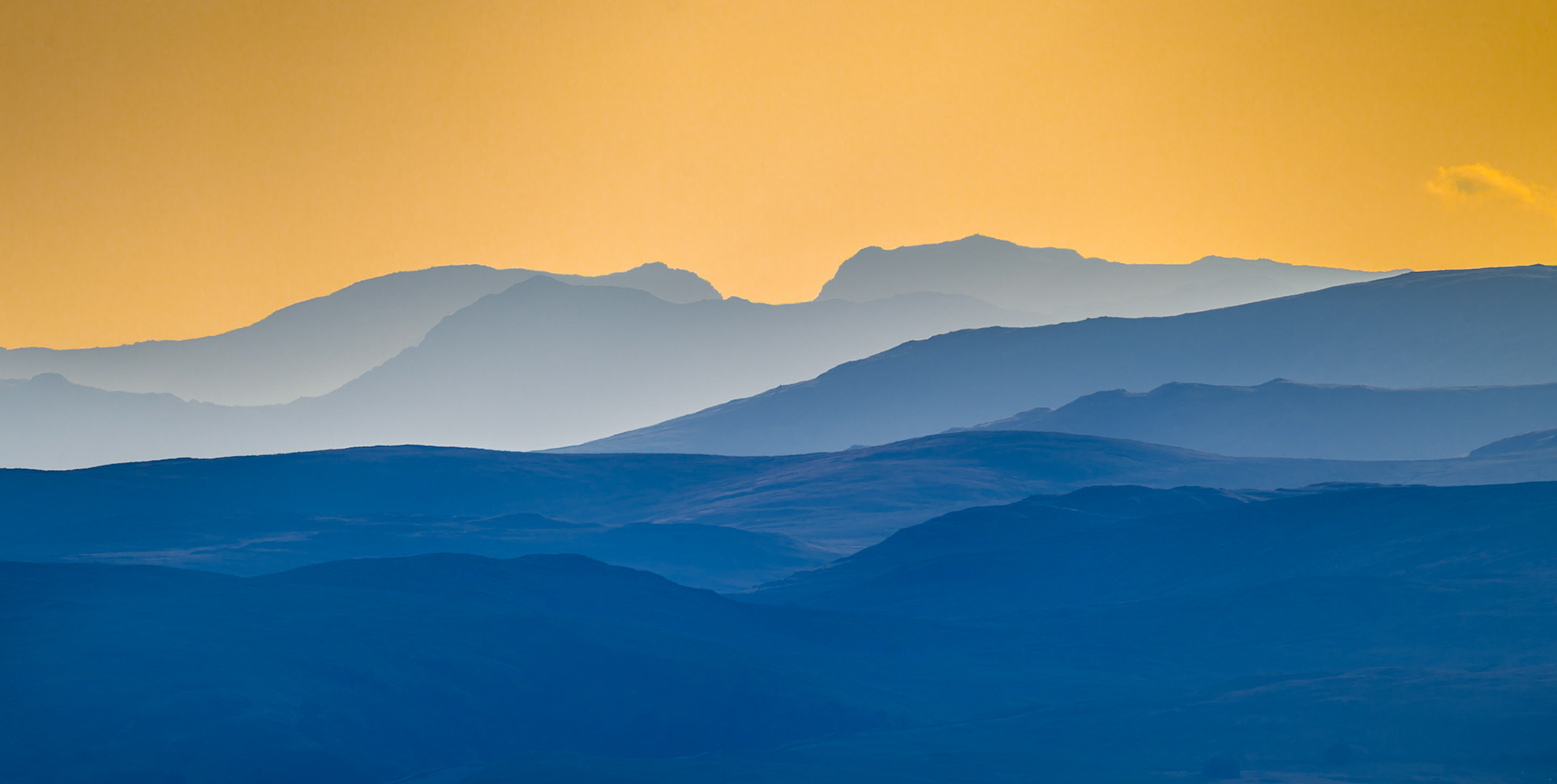 Scafell Massif at Sunset