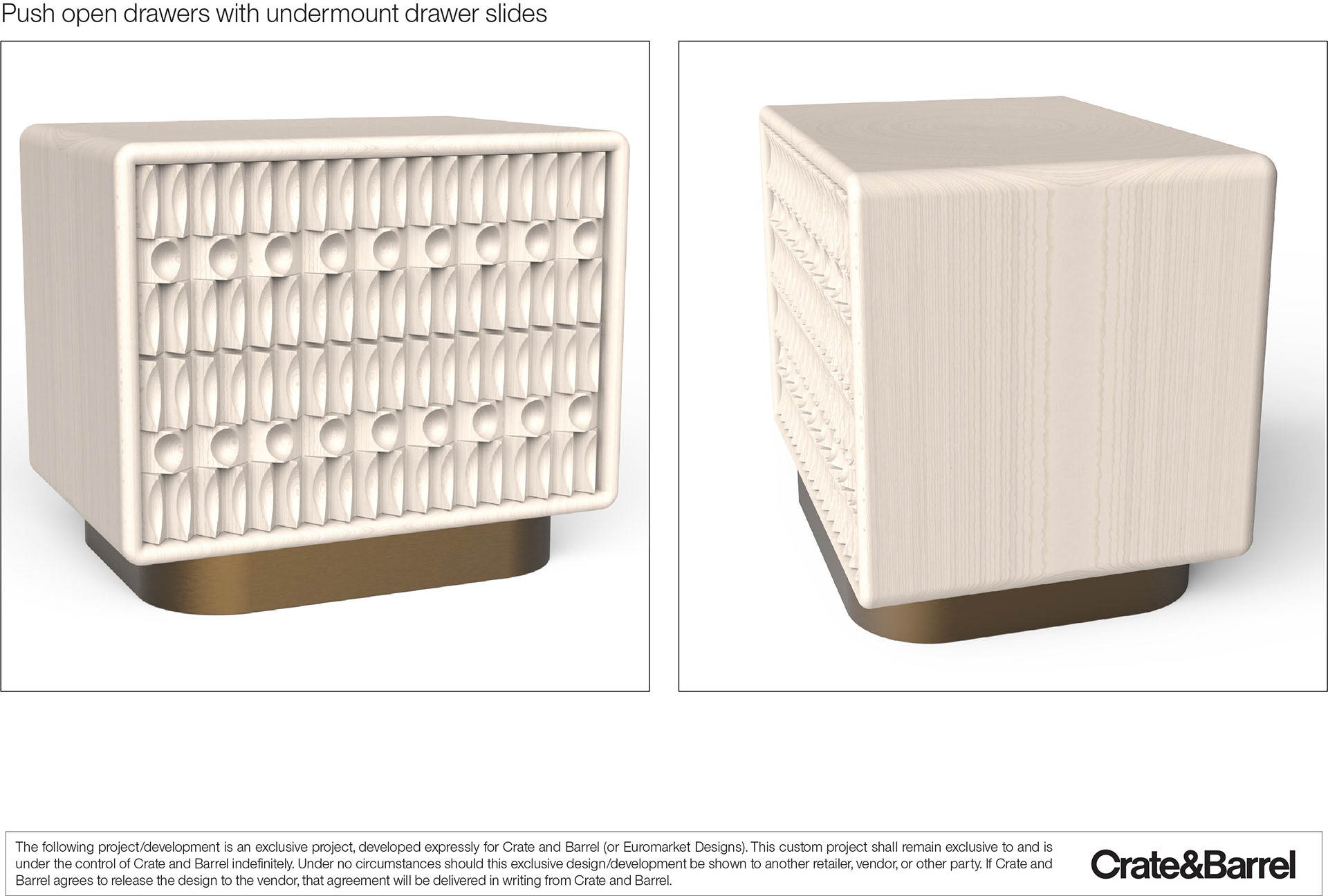 Allison Patton Crate & Barrel Playa Carved Nightstand