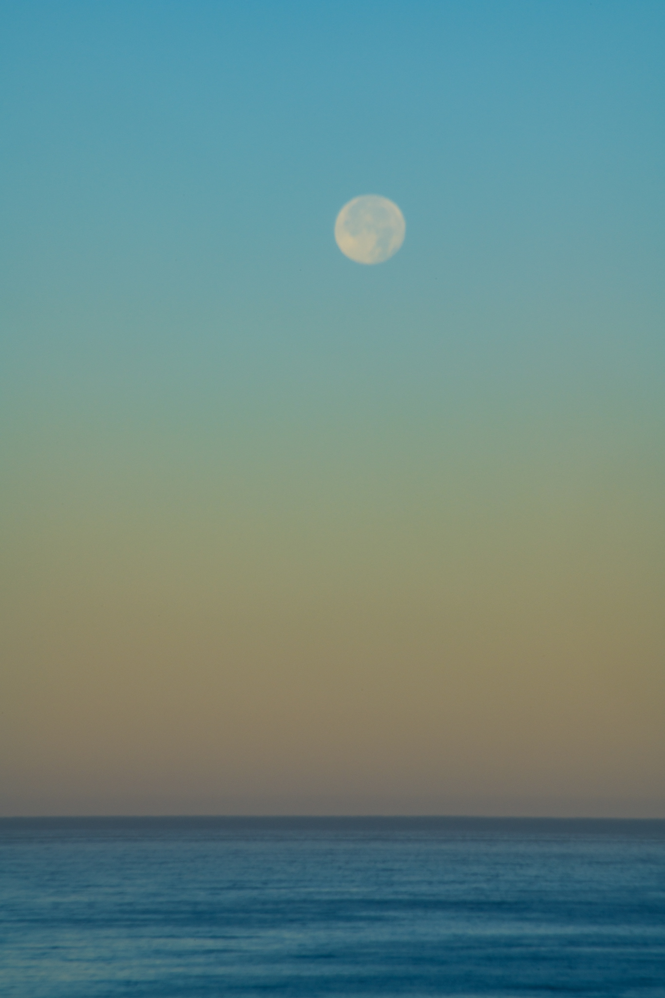Moonset over the Pacific at Ecola State Park