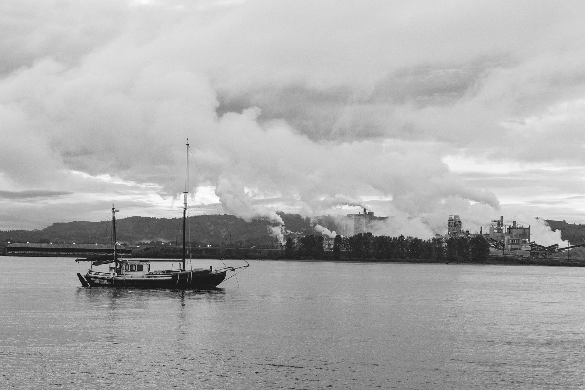 Columbia River across from Longview, Washington