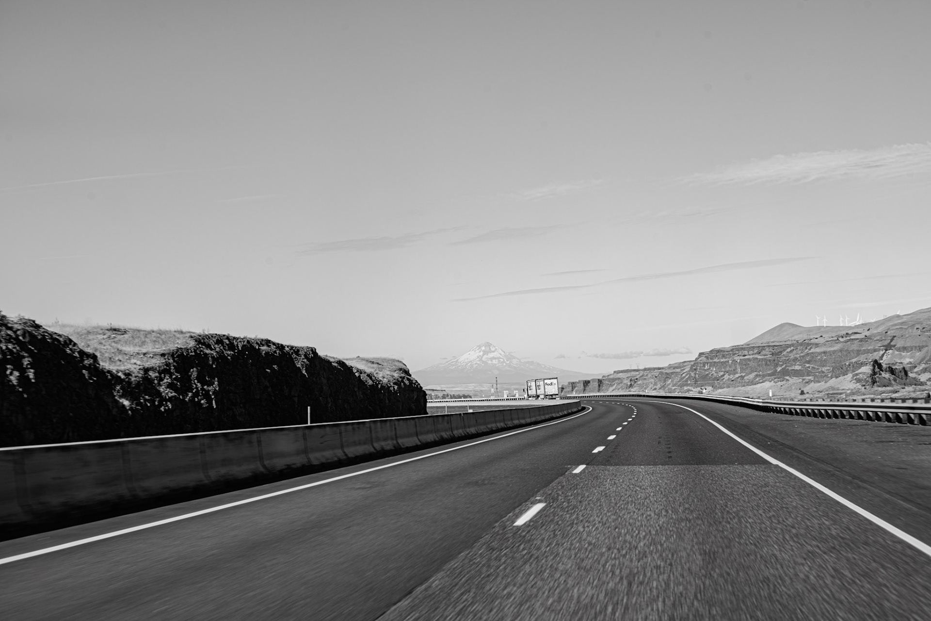 Westbound I-84 Heading into the Columbia River Gorge