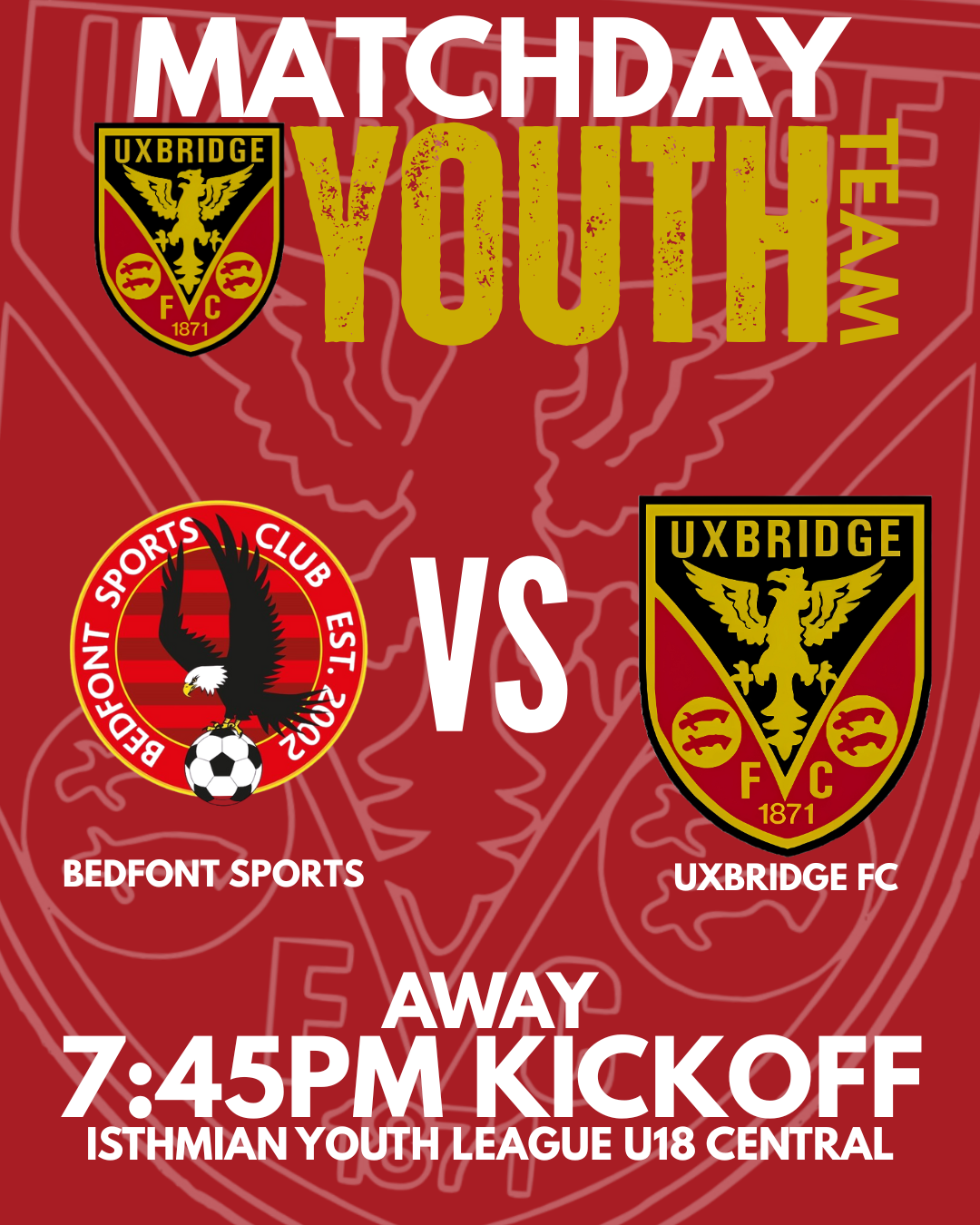Youth Team - Matchday Graphic