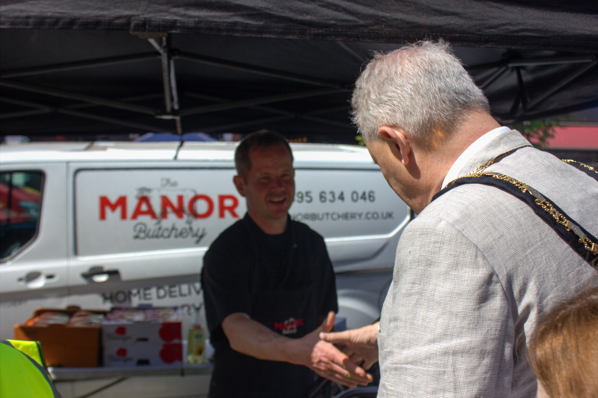 Mayor Phillip Corthorne with Manor Butchery