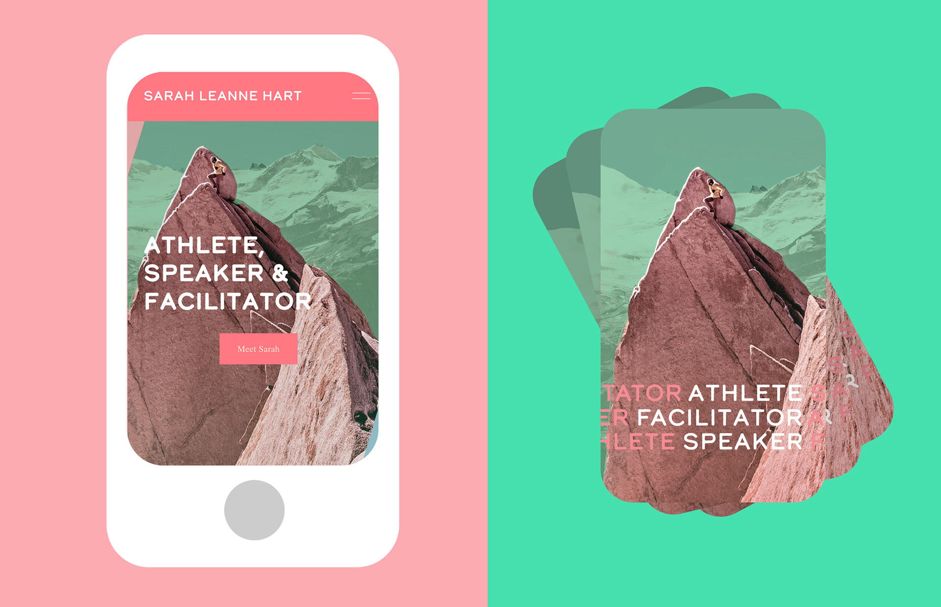 business cards and website identity for Sarah Leanne Hart