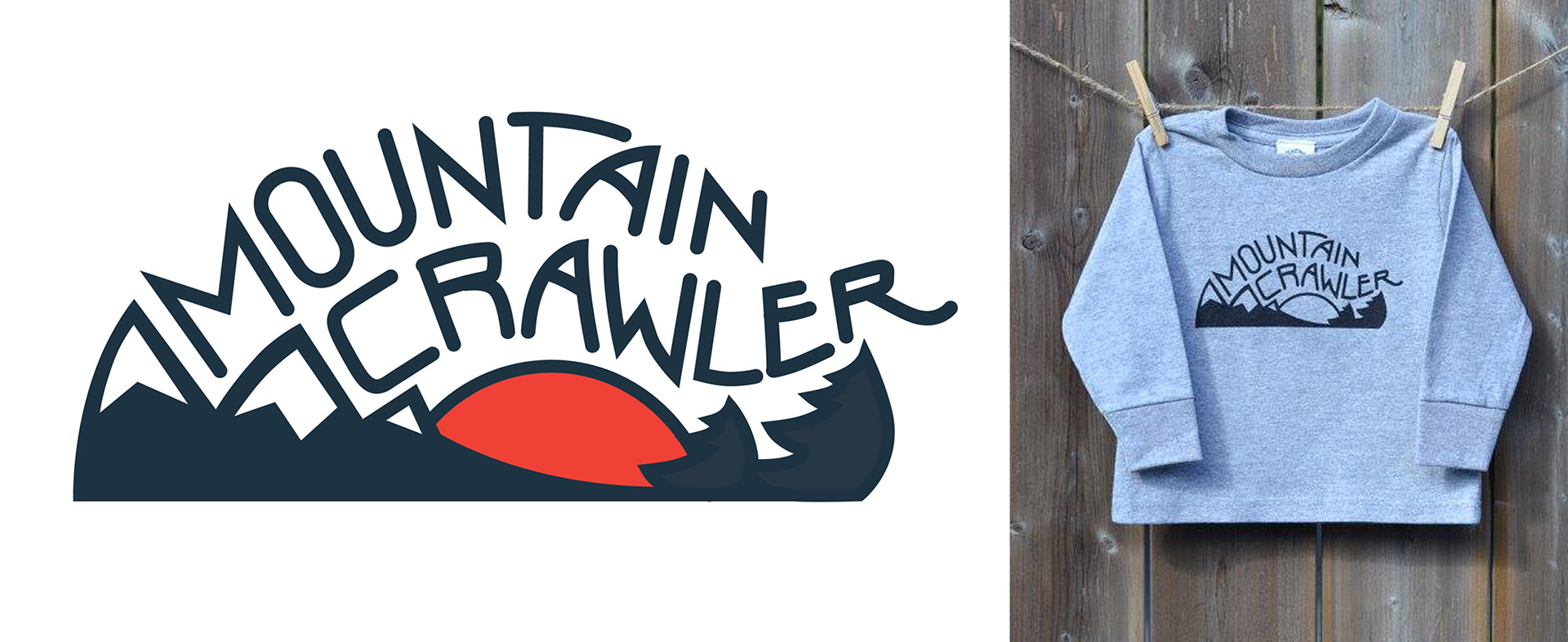 Mountain Crawler Children's Apparel logo design