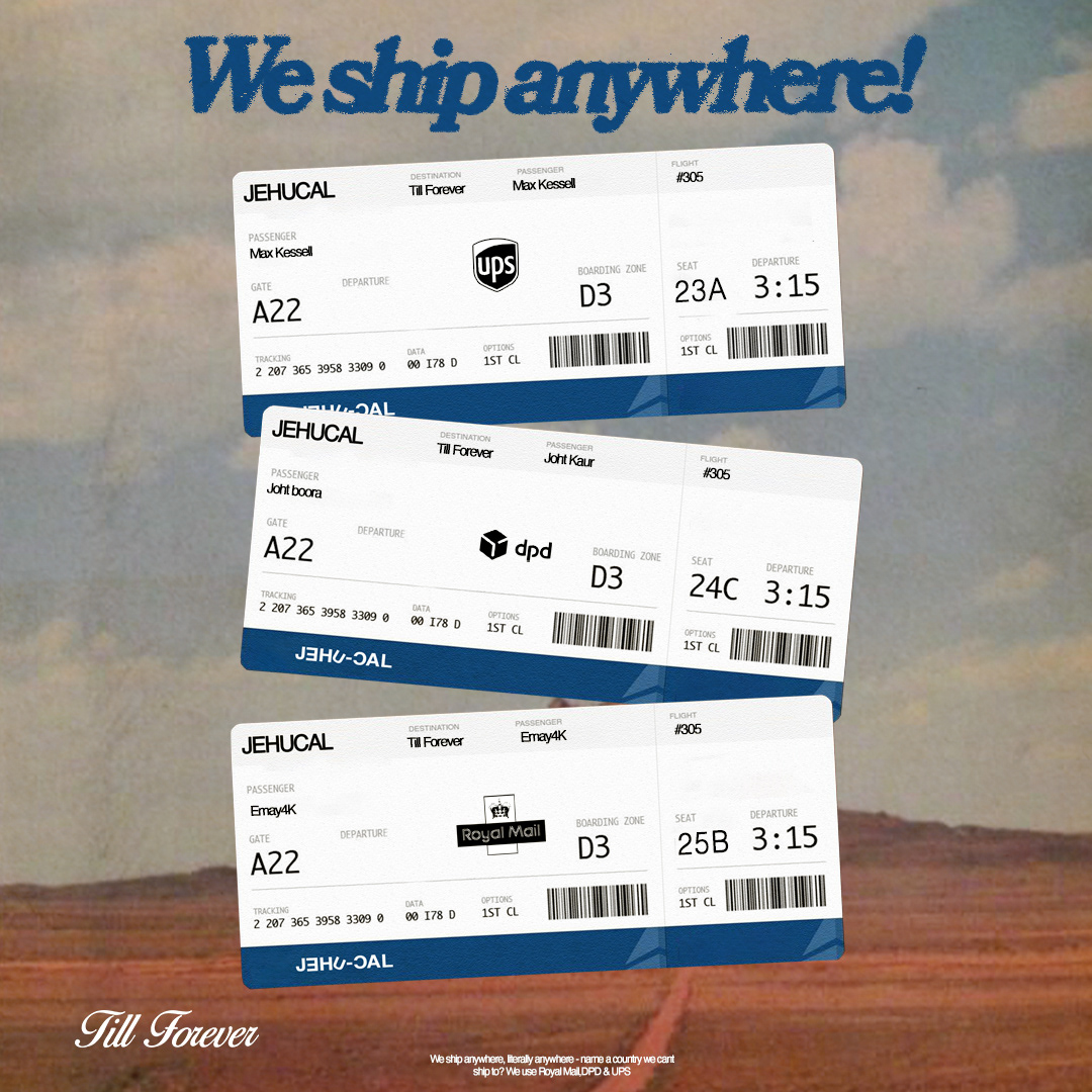 This Image was created for the Jehucal Instagram account. I created it to explain the fact that there was now international shipping through DPD, UPS and Royal Mail