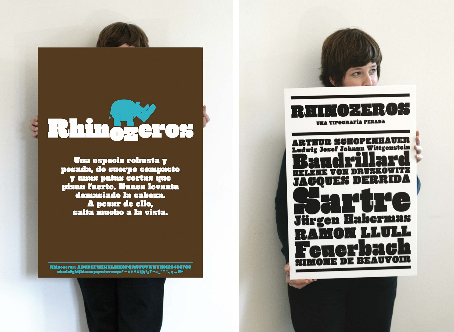 Schriftdesign Rhinozeros: Poster.