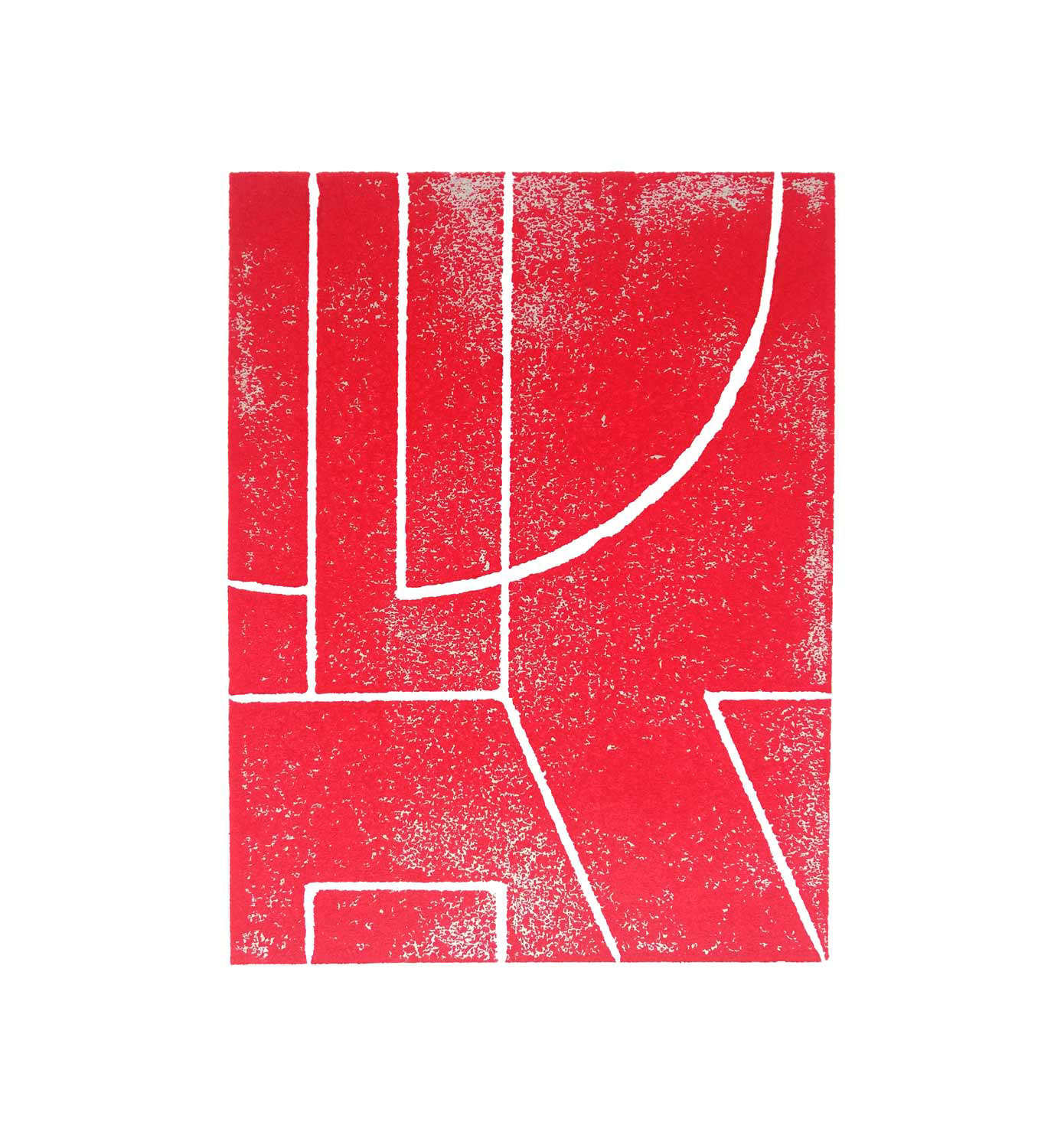 Typografische Experimente mit handgeschnittenen Buchstaben. Abstraktion der Buchstaben. 