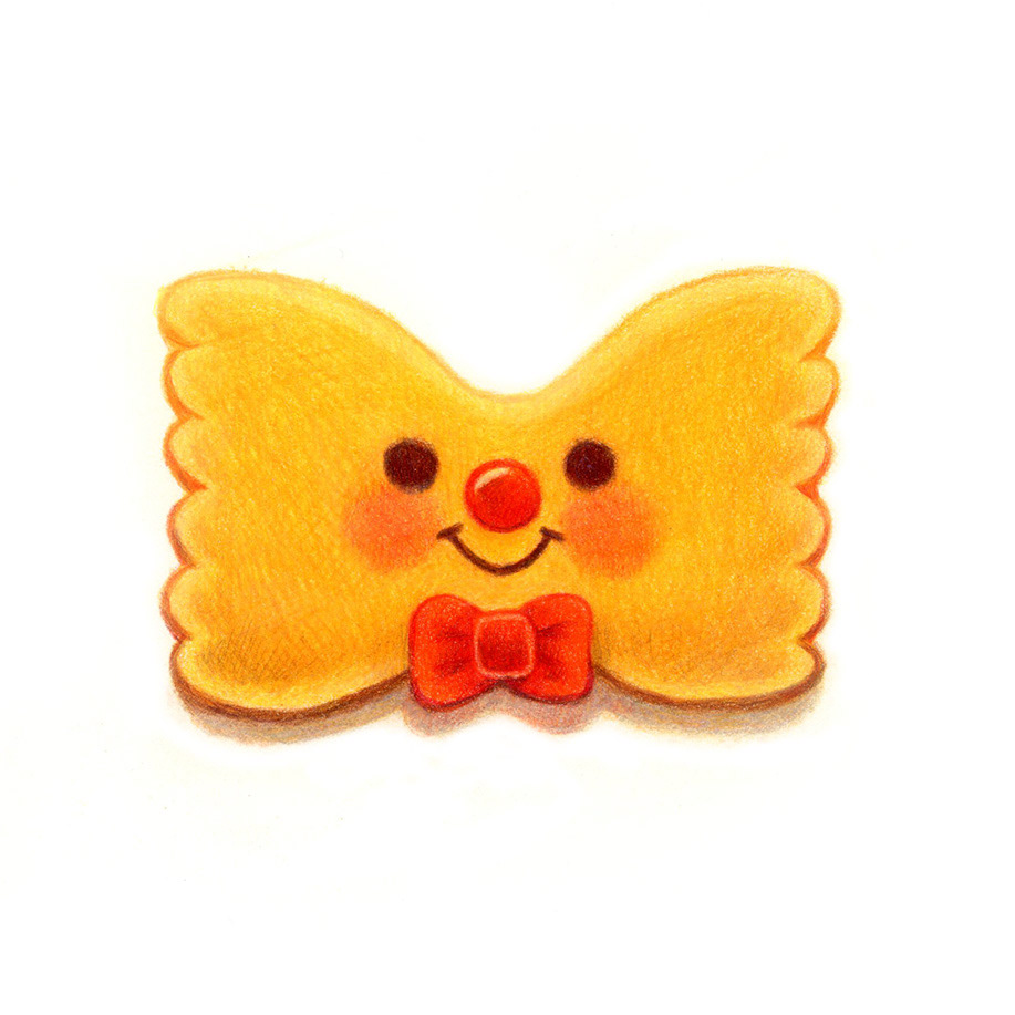 Bowtie Pasta Friend - 2023 - Colored Pencil on Paper