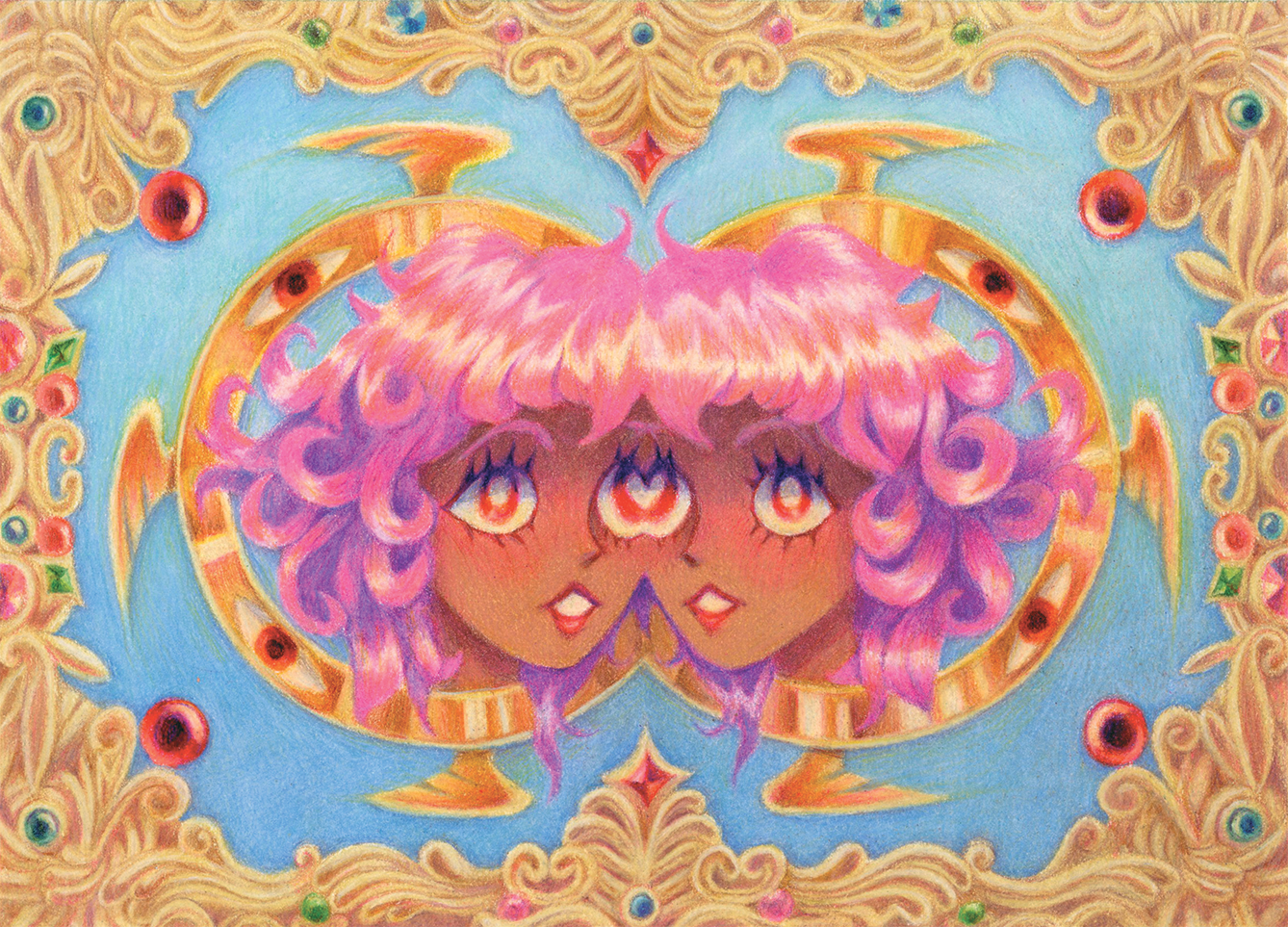 Twin Flames - 2025 - Colored Pencil on Paper