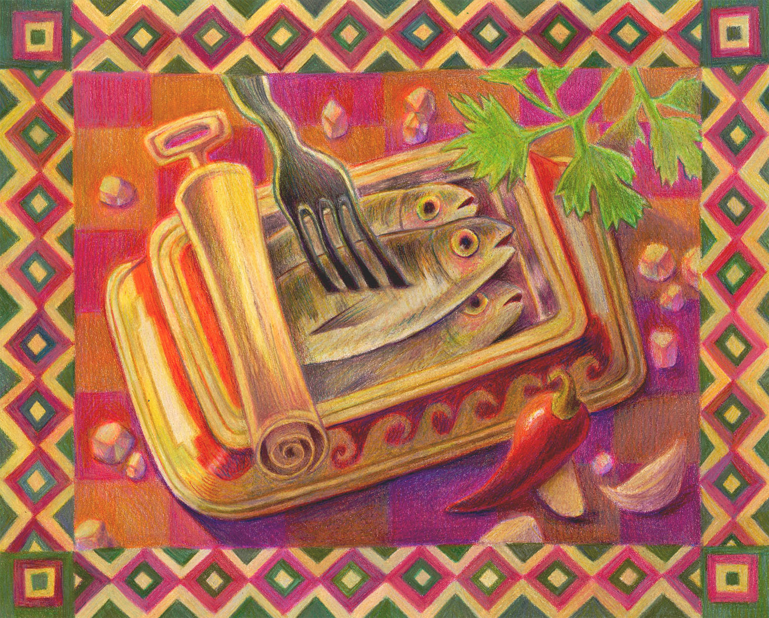 Pantry Staple - 2023 - Colored Pencil on Paper