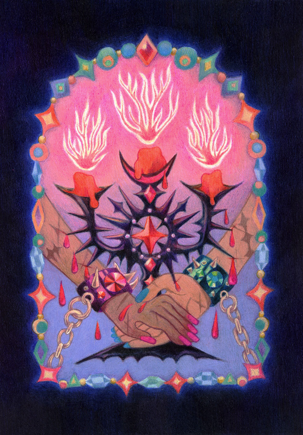 Bonding Ritual - 2024 - Colored Pencil on Paper