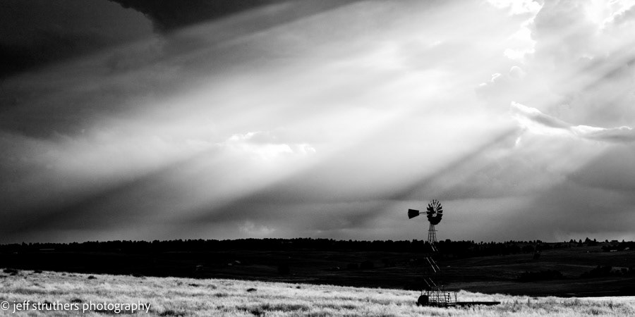 Sunrays and Windmill - Elbert County, CO