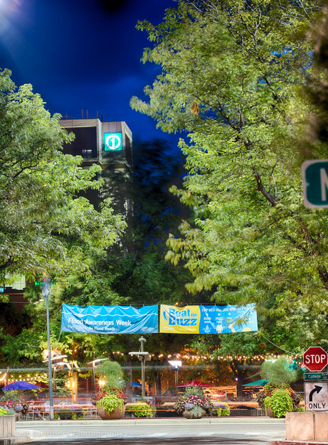 College Ave with FNB building - Fort Collins, CO