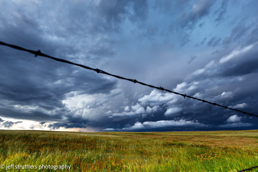 Fence and Sky - Wedemeyer Road - Elbert County, CO