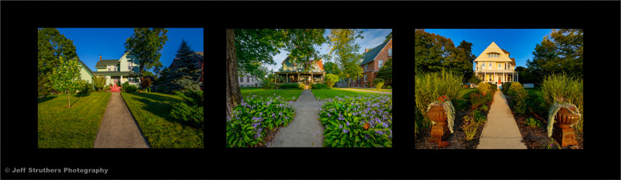 Houses on Somonuk - Triptych  -  Sycamore, IL