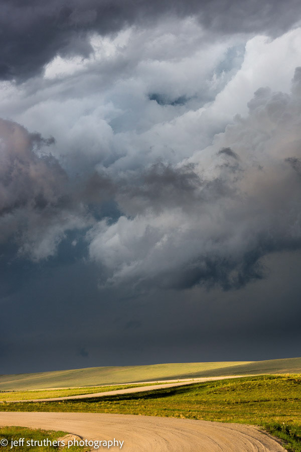 Wedemeyer Road and Storm - Elbert County, CO