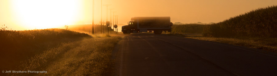 Produce Truck in Morning haze -  Rt. 23 and Wipple rd.  -  Sycamore, IL