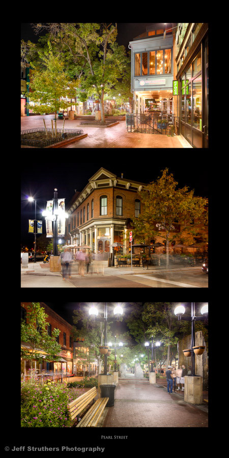Pearl Street Triptych - Boulder, CO