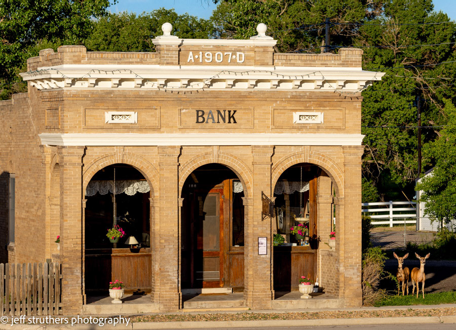 Old Bank and Deer - Main Street - Elizabeth, CO