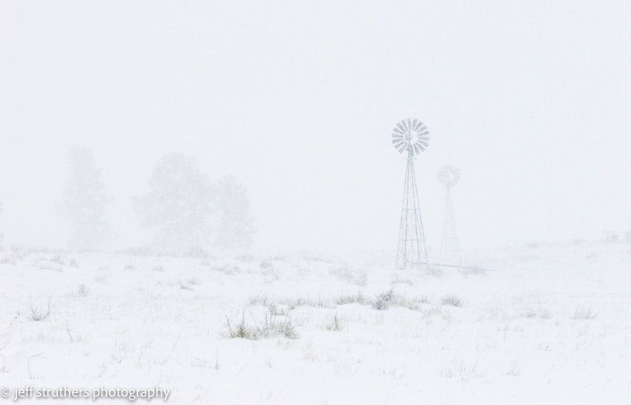Snowstorm and Windmill - CR 73 - Kiowa - Elbert County, CO