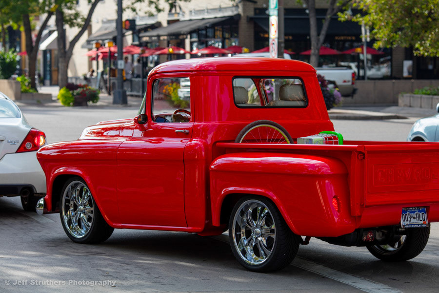 Red Truck in Old Town - Fort Collins, CO