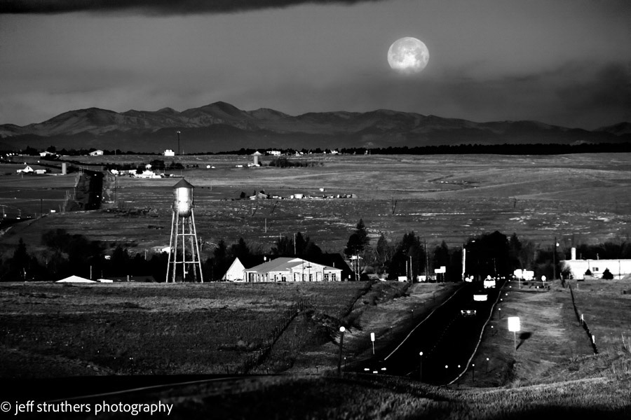 Elbert County XXXII Setting Moon Over Kiowa