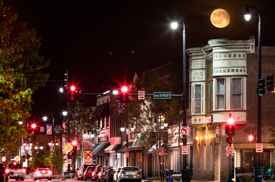 Lincoln Highway - Downtown DeKalb and Full Moon - DeKalb, IL