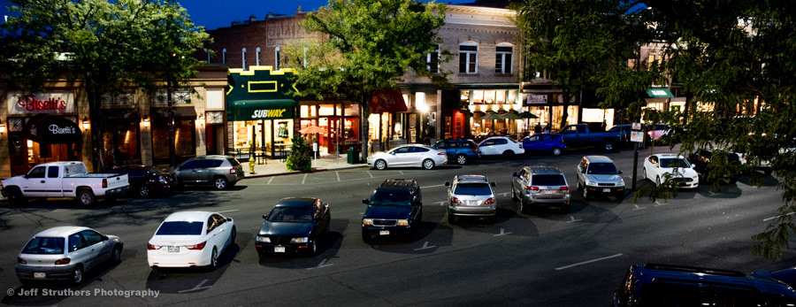 College Ave. at Dusk -  2 - Fort Collins, CO