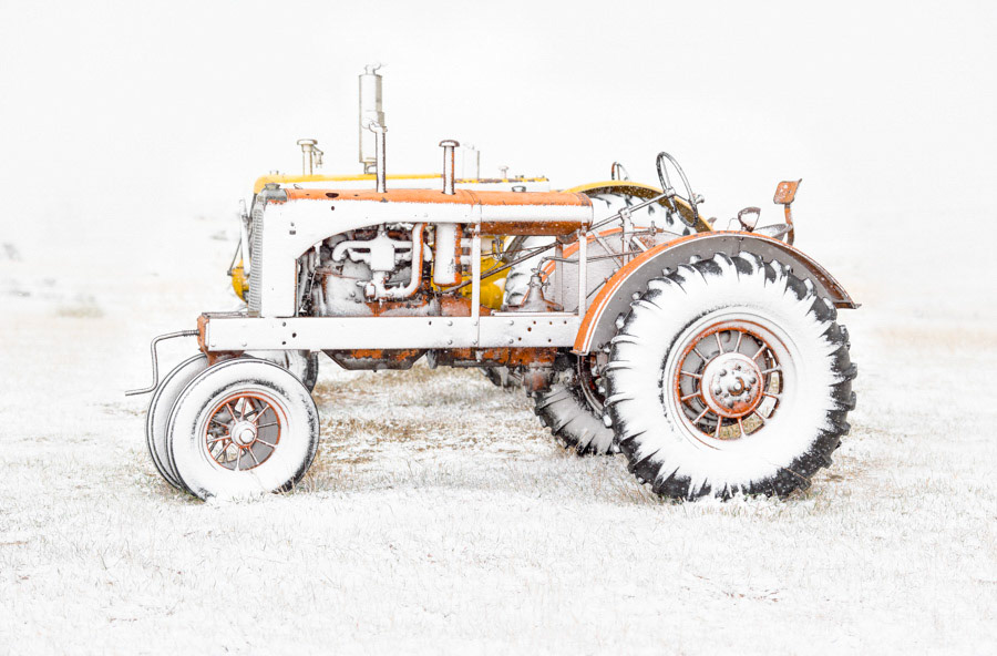 Sideways Blizzard and Tractor