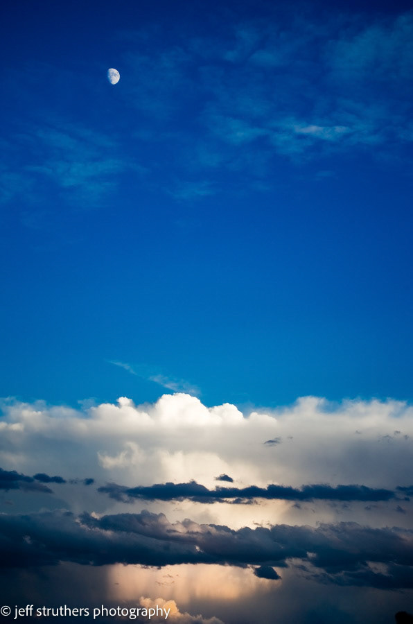 Moon Over Churning Clouds - Elbert County, CO