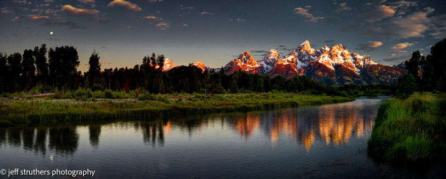 Tetons at Sunrise - Pano -Jackson, Wyoming
