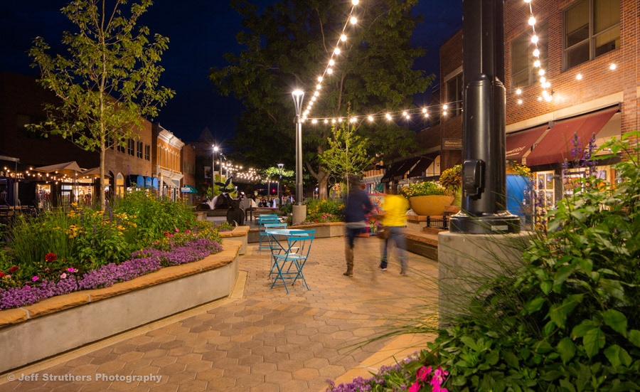 Old Town at Night - Fort Collins, CO