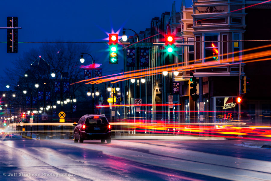 7th Street and Lincoln Hwy Time Exposure