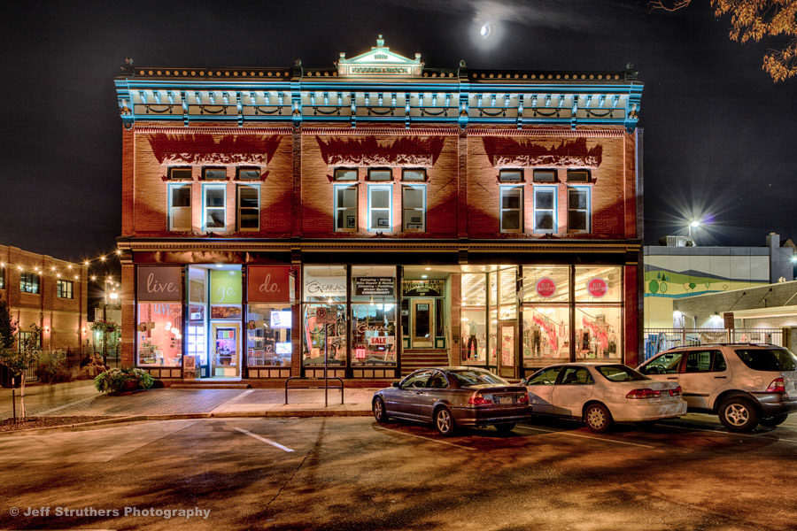 Kissock Block - Mountain Ave at Twilight - Fort Collins, CO