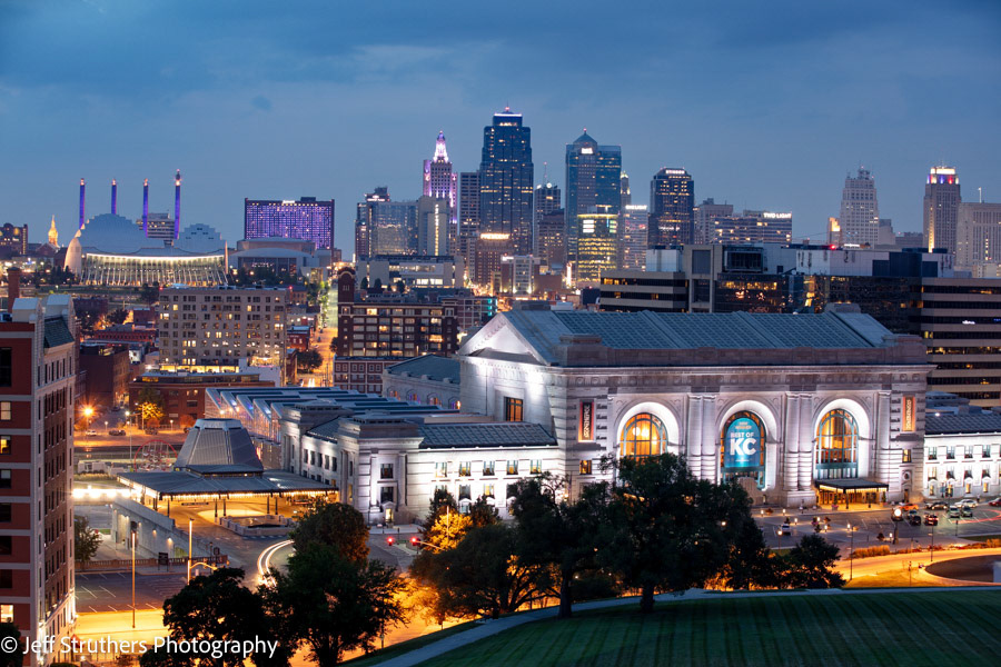 Union Station and Kansas City Skyline