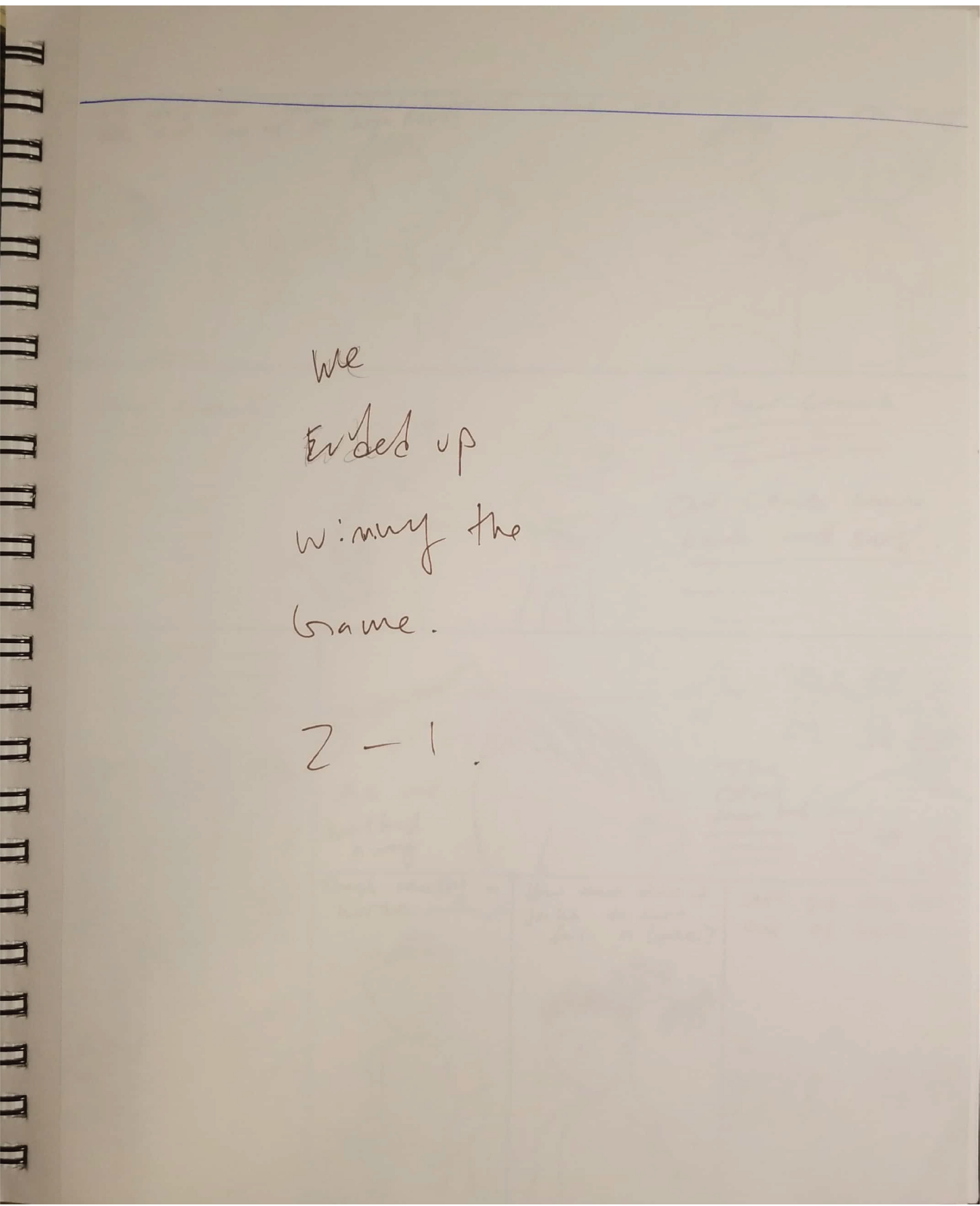 A Rec League Memory, draft 7