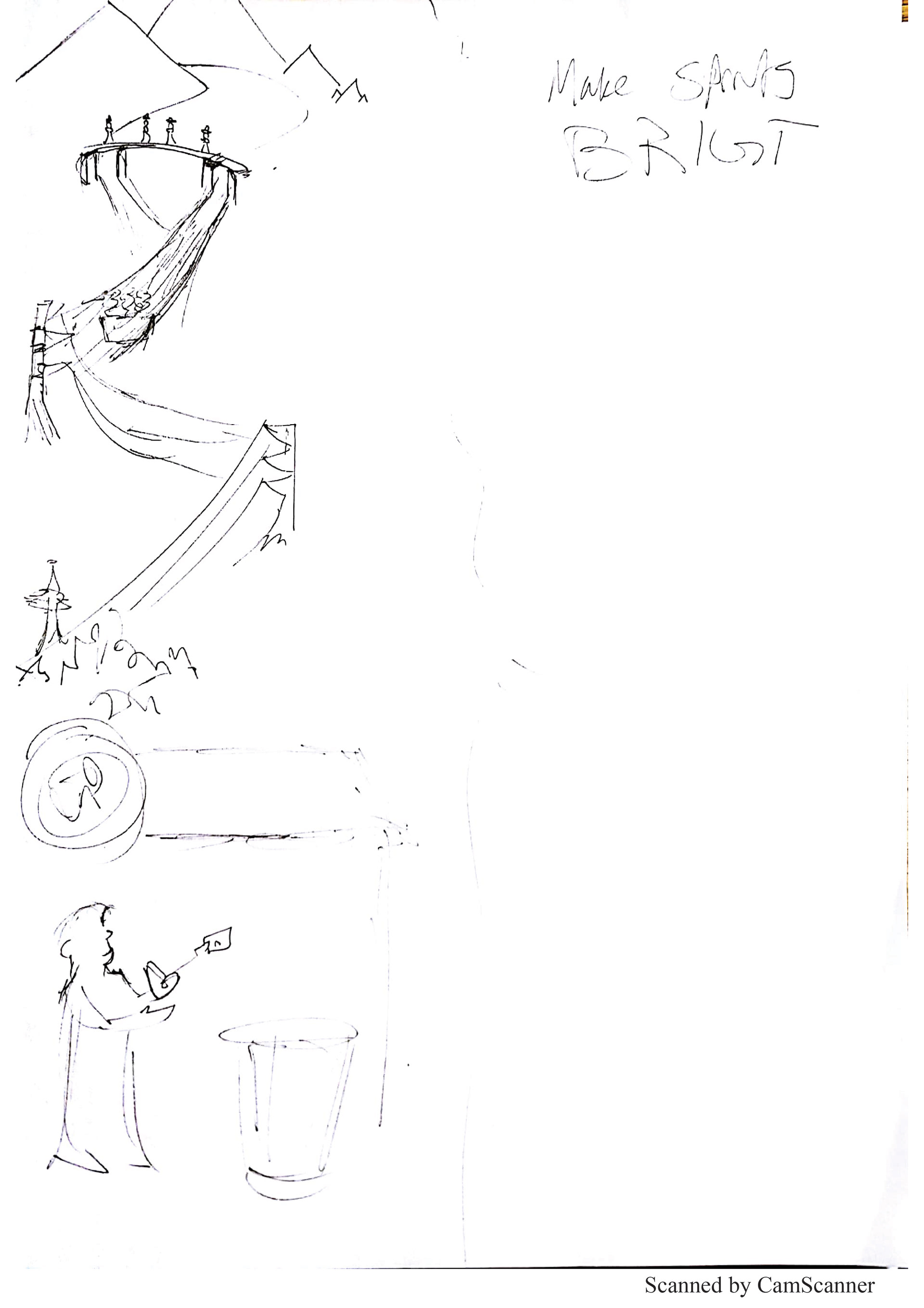 Original Sketch - Treehouse X Starbucks X City Light Holiday Fundraiser