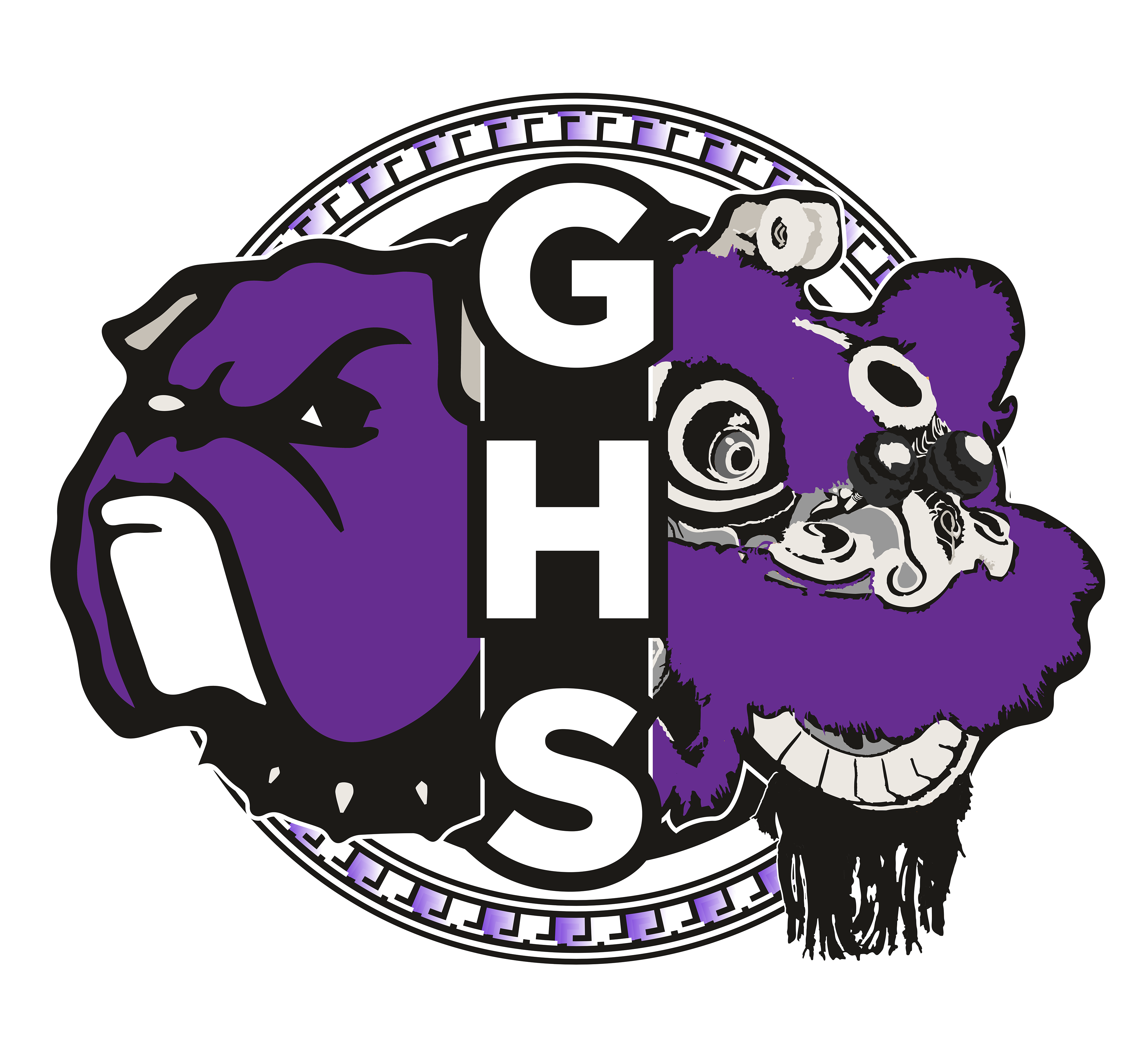 Official Garfield High School Lion Dance Logo - in Assocation with Mak Fai Lion Dance Team