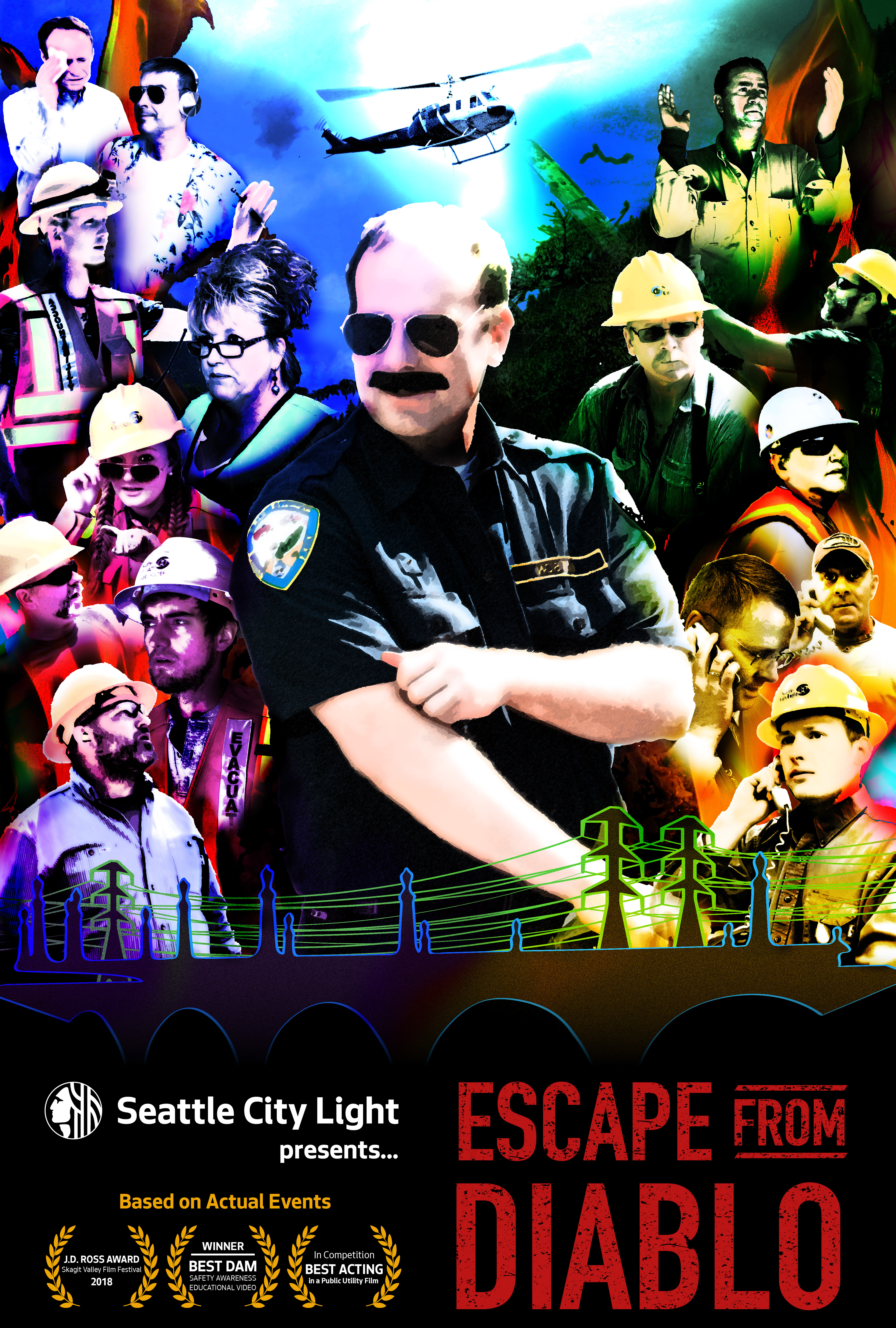 ESCAPE FROM DIABLO - 24x36 Movie Poster - July 2018 Character cut-outs straight from the film!