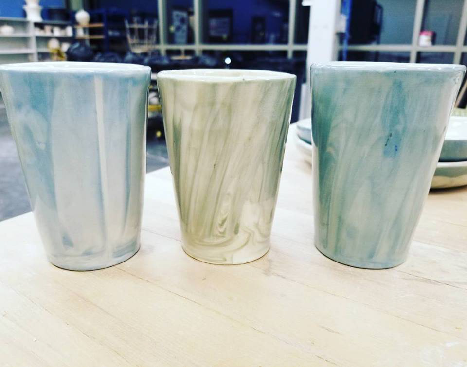 Marbled cups