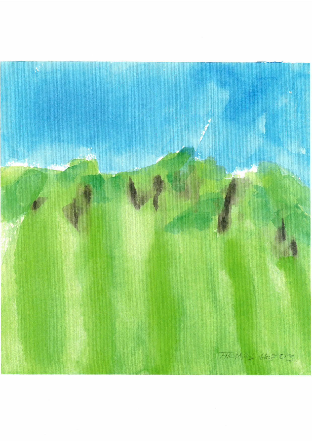Aquarell auf Papier, 30 x 30 cm, 2003