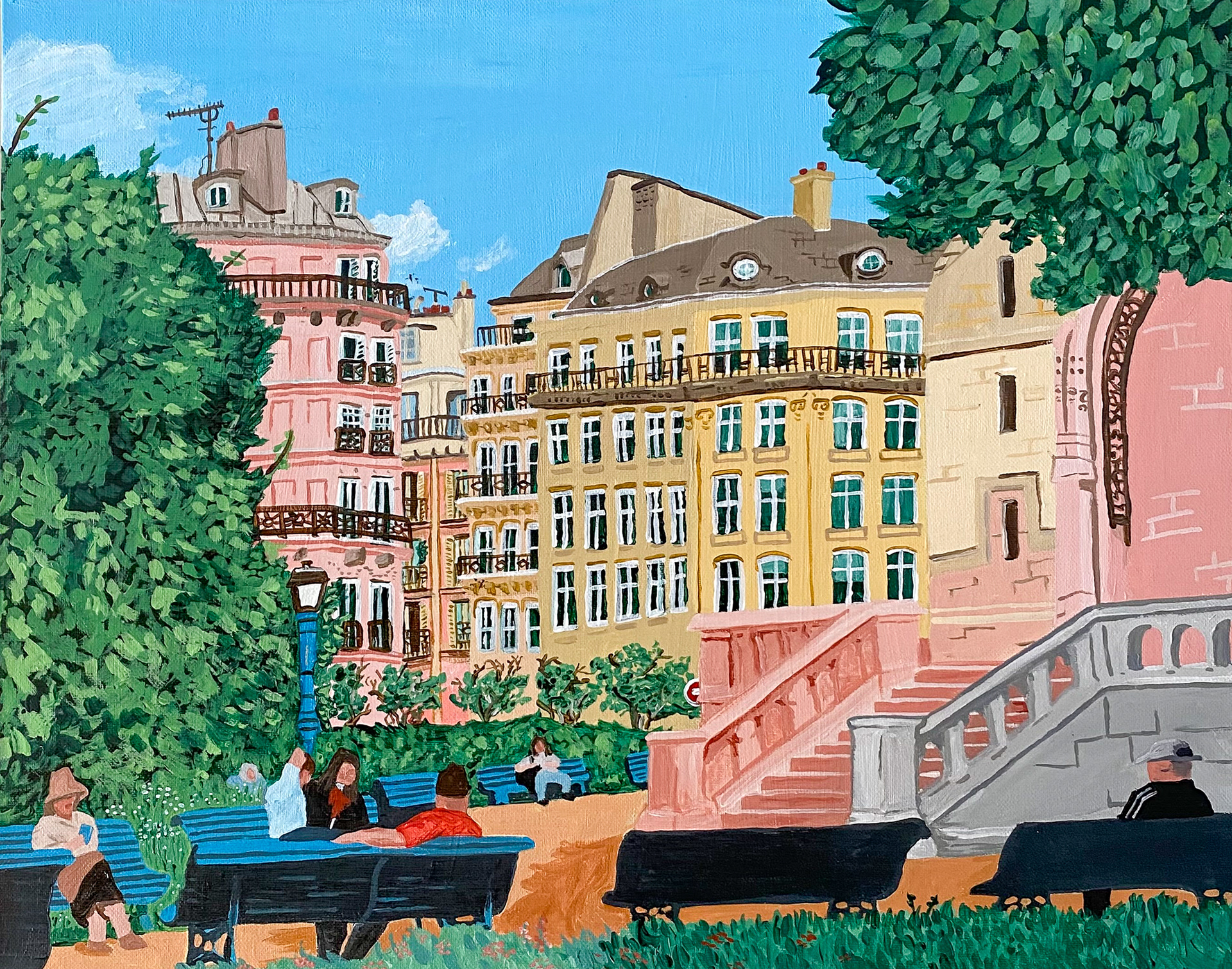 Paris Park I - Acrylic on canvas 2025