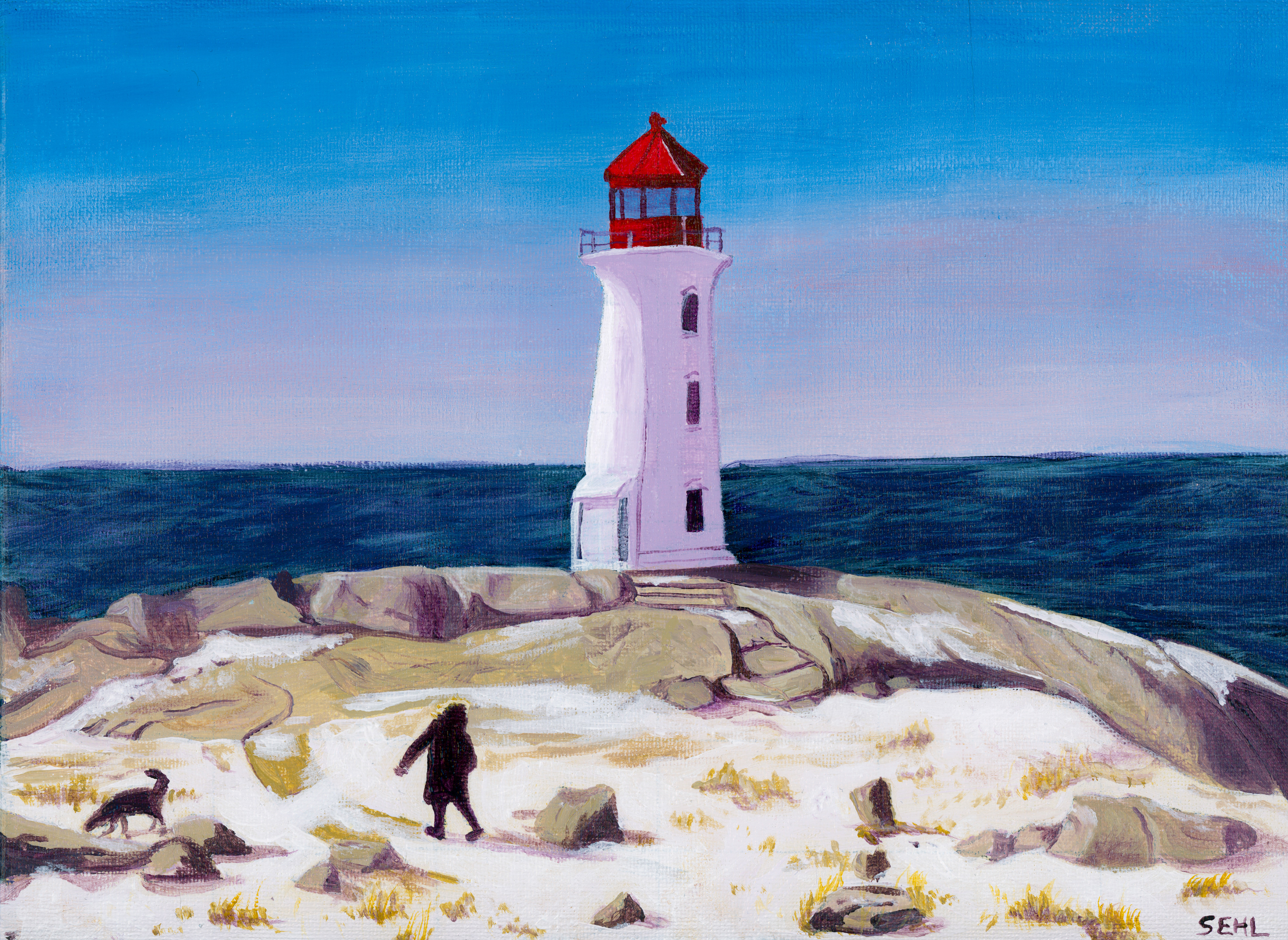 Peggy's Cove In Winter - Acrylic on canvas 2025
