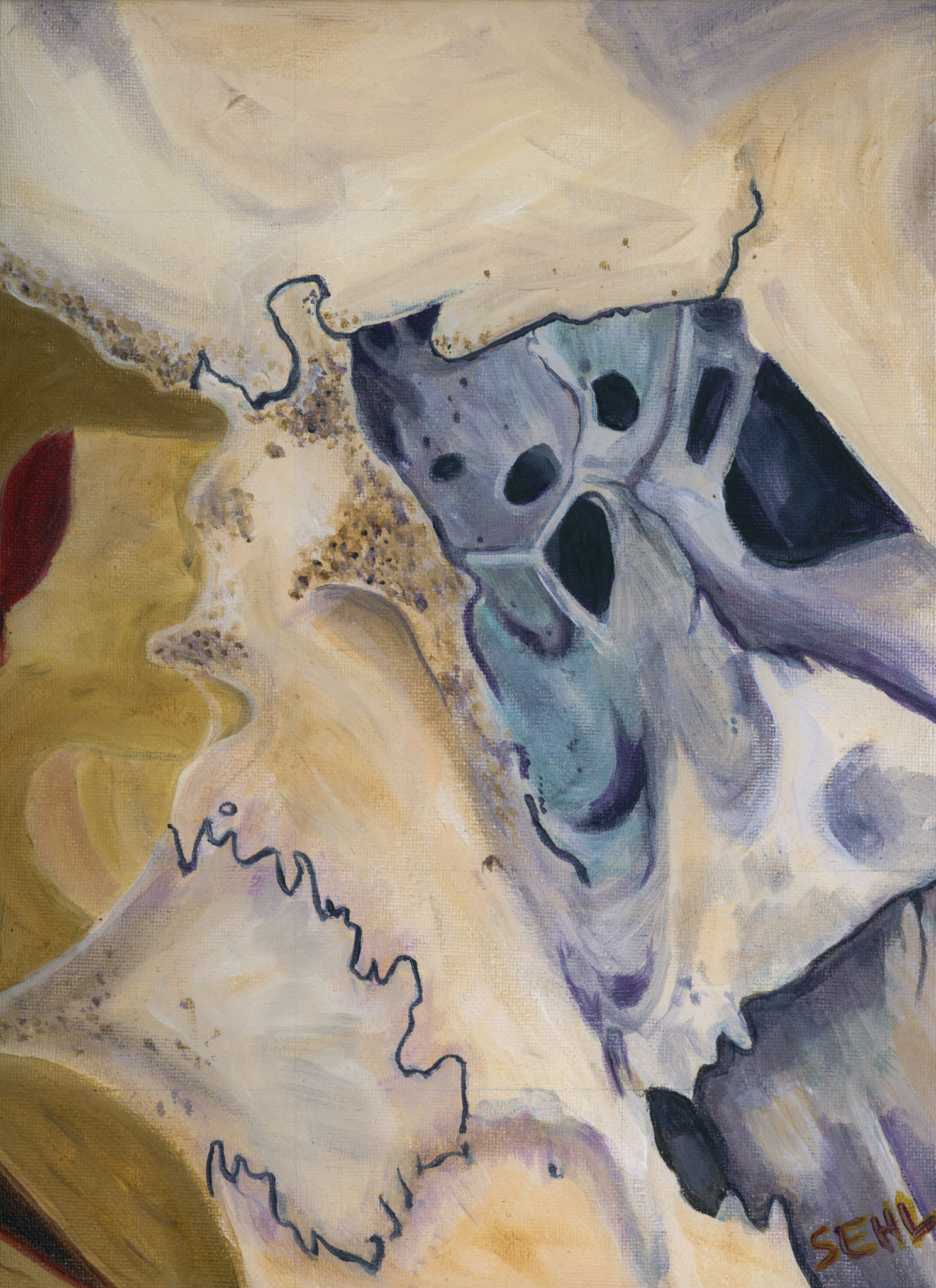 DEER I - Acrylic on canvas panel