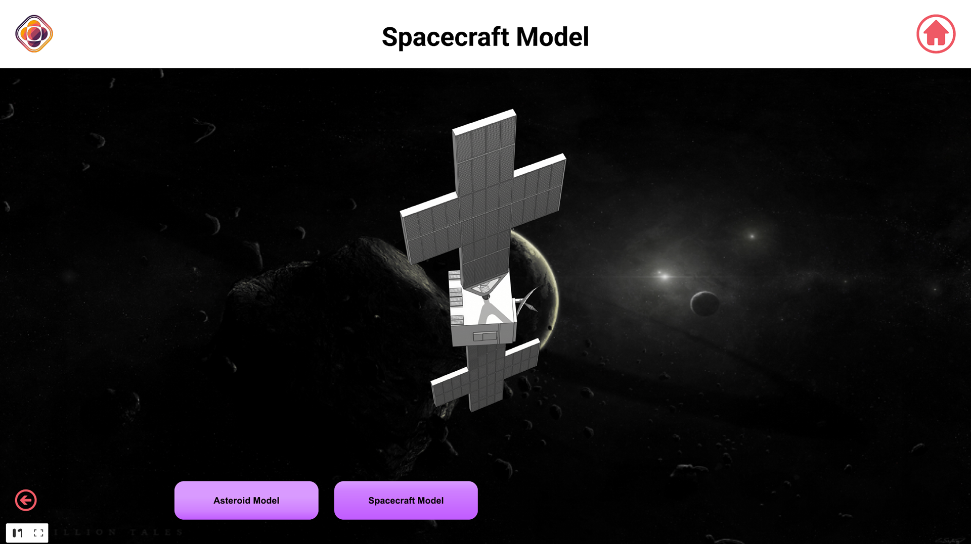 Interactive 3D model of the Psyche spacecraft.